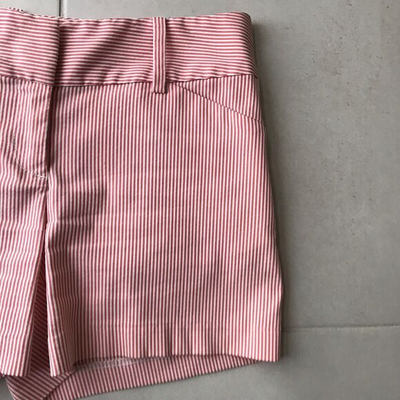 Ann Taylor Factory Shorts Mid Rise Signature Striped Seersucker - Picture 5 of 7